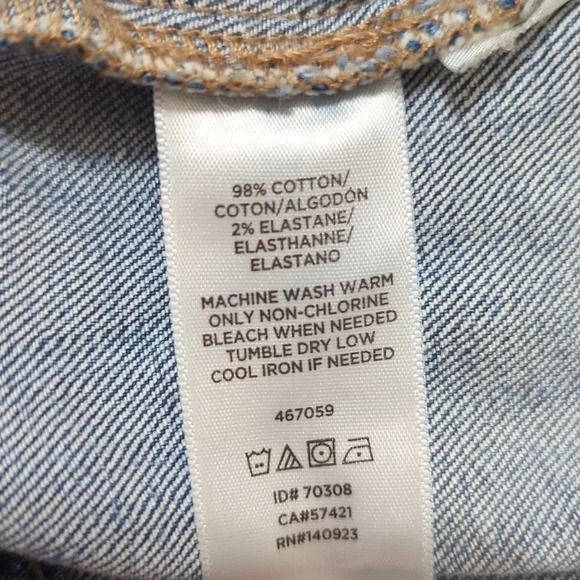 LOFT Raw Hem Cropped Denim Jacket, Color Blue Size S - Picture 16 of 16